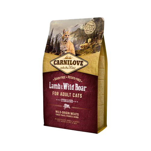 Carnilove Sterilised Katzenfutter - Lamm & Wildschwein - 2 kg von Carnilove