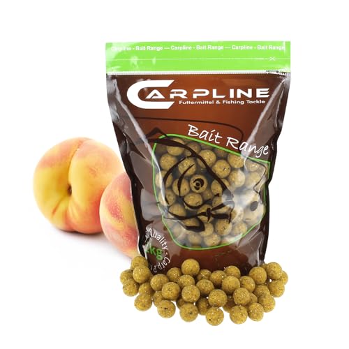 Carpline24 Boilies Peach Pfirsich 16 mm, 5 kg Beutel - Köder für das Karpfenangeln, Futterboilies zum Anfüttern von Karpfen, Angelfutter mit Lockstoff von Carpline24