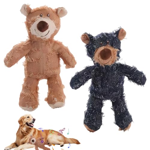 Carreneu 2 Pcs Unbreakable Bear Unkaputtbar HundespielzeugUnzerstöRbares Hundespielzeug Kuscheltier FüR Hunde Unkaputtbar Hundespielzeug Unkaputtbar FüR GroßE Hunde Anti-Kau Toy von Carreneu