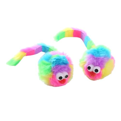 Carriere 10 STK. Regenbogen-Hasen-Plüschmaus-Spielzeug Regenbogen-Monsterball Wie Abgebildet Inklusive Rattonite, Beißfestem, Interaktivem Spiel von Carriere
