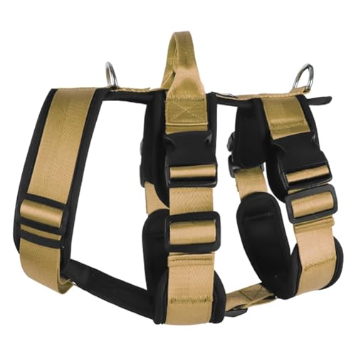 Carriere Explosionssicheres Hundegeschirr mit, Einfach zu Bedienen, Verstellbare Brustgurte für Große Hunde, Khaki, S von Carriere