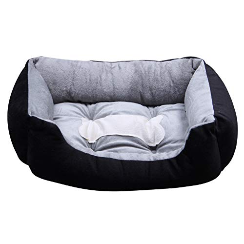 Carriere Extra GroßE Luxus Waschbar Haustier Hund Welpe Katze Bett Kissen Weiche Matte WäRmer Korb Farbe: Schwarz GrößE: XXS von Carriere