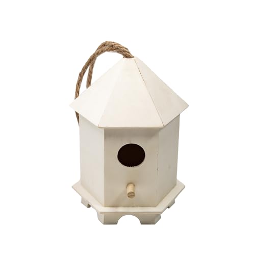 Cartanfill Vogelhaus aus Holz für den Außenbereich, Futterspender für Wildvögel, hängendes Vogelhaus, perfekt für Kardinäle, Blauvögel und mehr. (D) .. von Cartanfill