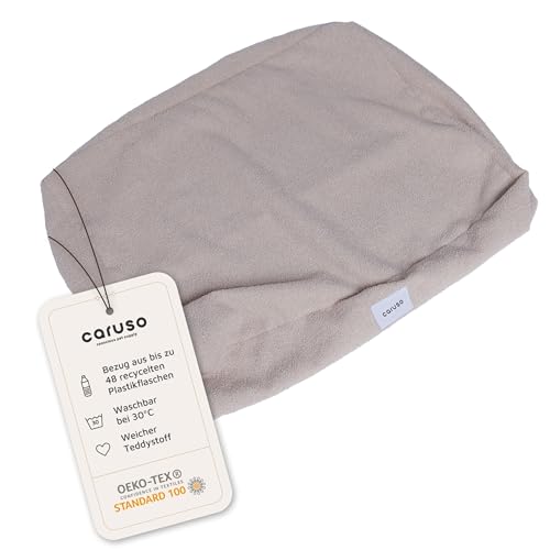 Caruso Wechselbezug L für Hundebett, waschbar, hygienisch, Abnehmbarer Bezug, für Grosse, mittelgroße und kleine Hunde, ergonomisch, edel und für Allergiker, beige von Caruso Conscious Pet Supply