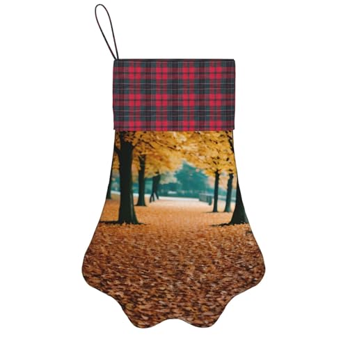 Hello Autumn Christmas Pet Paw Socking - Full Double Sided Print Home Decor, Classic Paw Design for A Fun von Carxs