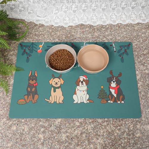 Casaido Futternapf-Matte für Futter und Wasser, Katzen-Fressmatte, rutschfest, super saugfähig, Haustiermatten für Futter und Wasser, magische Matte, Weihnachtsgeschenke, Haustier-Füttermatte, 40 x 60 von Casaido