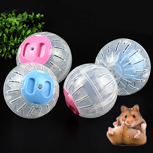 2st Hamster Übungs-kugel Plastikkleintiere Gerbil Spielzeug Laufaktivität Mini Balls (zufällige Farbe) Laufkugel Aus Kunststoff Atmungsaktiv Haustiere Trainings Easy Clean Ohne Träger Kleiner von Casecover