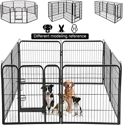 Underdog Laufstall für Welpen, extra robust, 8 Paneele, für Innen- und Außenbereich, für Hunde/Welpen, groß von Caseeto