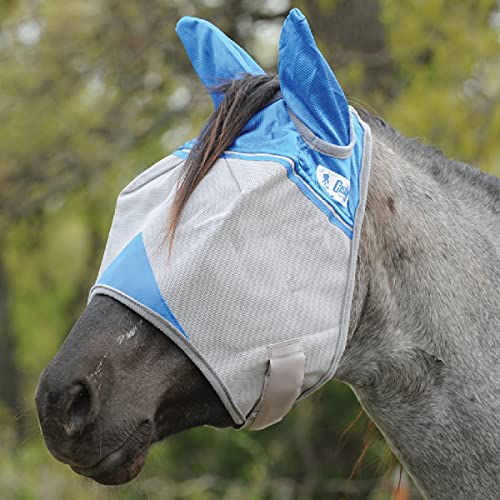 Cashel Crusader Blue Fly Mask UV-Schutz mit Ohren von Cashel