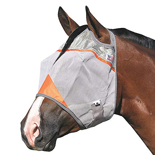 Cashel Crusader Orange Fly Mask UV-Schutz Arab von Cashel