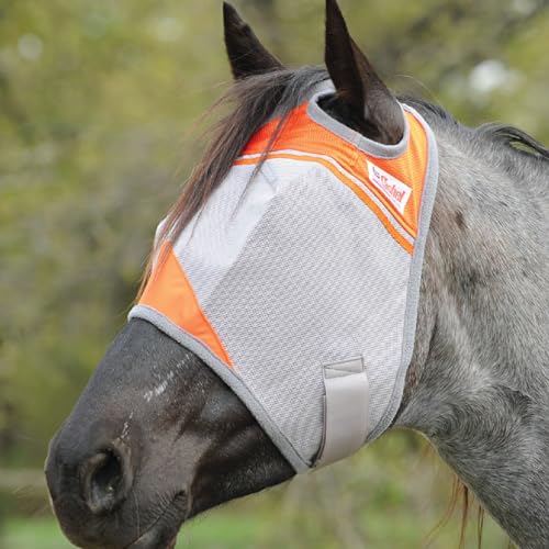 Cashel Crusader Orange Fly Mask UV-Schutz Arab von Cashel