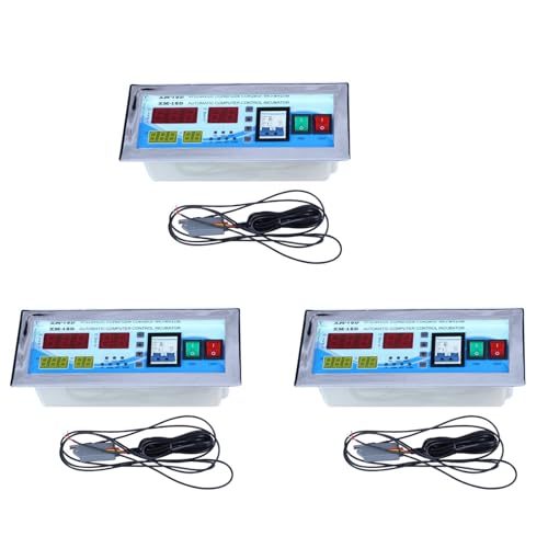 Casstad 3 x XM-18D Automatischer Eierbrutschrank-Controller, digitaler LED-Temperaturregler, Temperatur- und Feuchtigkeitssensoren, 220 V von Casstad