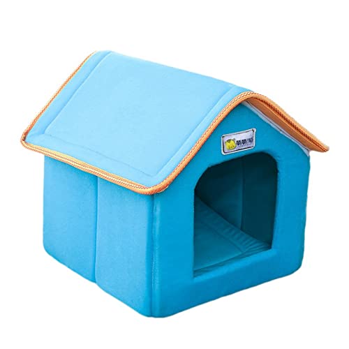 Casstad Faltbare Universal-Hundehütte, abnehmbares und waschbares Bett, für den Außenbereich, Tierheim, Blau, L von Casstad