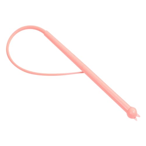 Casstad Mulated Mouse Tail Cat Toy Cat Teaser Funny Stick Silicone Long Tail Pet Interactive Toys Easy Install Pink von Casstad