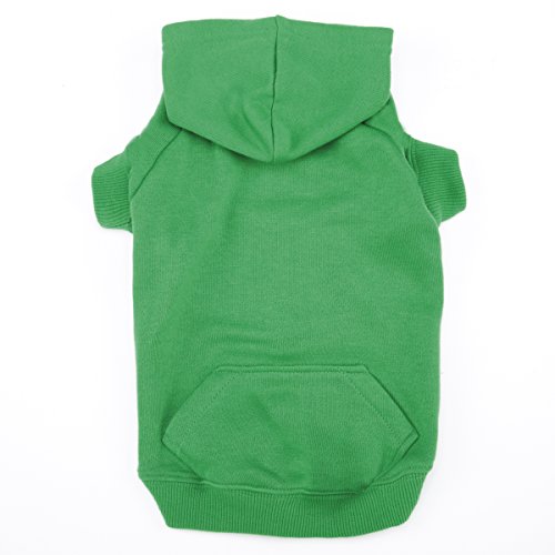 Casual Canine Basic Hoodie für Hunde, 30,5 cm, Grün von Casual Canine