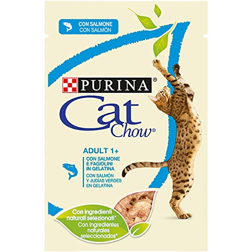 Cat Chow Purina Purina Katzenfutter Erwachsene über EIN Jahr mit Lachs 24 x 85 g - 1 Packung von Purina Cat Chow