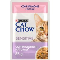 Sparpaket PURINA Cat Chow 52 x 85 g - Sensitive Lachs & Zucchini von Cat Chow