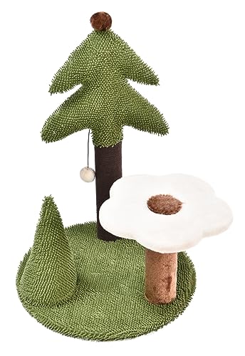 Cat Craft Sisal & Chenille Waldkiefer und Blume Katzenkratzbaum Set von Cat Craft