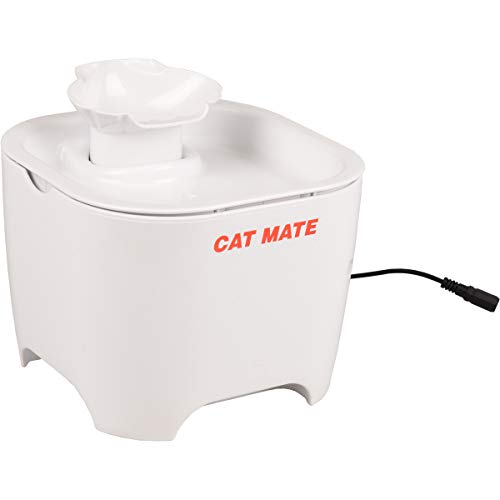 Cat Mate Shell Trinkbrunnen für Katzen und kleine Hunde, 3L, weiß von Cat Mate