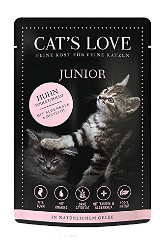 Cat´s Love Junior Katzenfutter Nassfutter Huhn Pur für (Huhn, 24 x 85g) von Cat's Love Junior