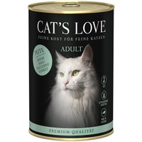 CAT'S LOVE Nassfutter Katze Adult Pute pur 6x400 g von Cat's Love