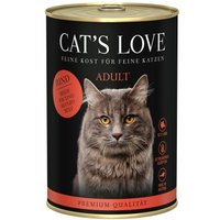 CAT'S LOVE Nassfutter Katze Adult Rind pur 6x400 g von Cat's Love