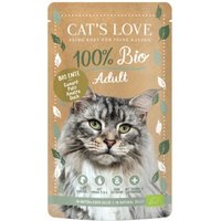 CAT'S LOVE Bio Nassfutter Katze Adult in Gelee Ente 12x100 g von Cat's Love