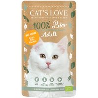 CAT'S LOVE Bio Nassfutter Katze Adult in Gelee Huhn 12x100 g von Cat's Love