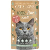 CAT'S LOVE Bio Nassfutter Katze Adult in Gelee Rind 12x100 g von Cat's Love