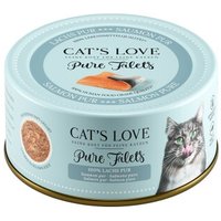 CAT'S LOVE Nassfutter Katze Adult Pure Filets Lachs 6x100 g von Cat's Love