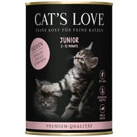 CAT'S LOVE Nassfutter Katze Junior Huhn 6x400 g von Cat's Love