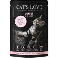 CAT'S LOVE Katzenfutter Katze Junior in Gelee Huhn mit Algenkalk & Distelöl 24x85 g von Cat's Love