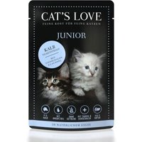 CAT'S LOVE Katzenfutter Katze Junior in Gelee Kalb mit Eierschalen & Lachsöl 24x85 g von Cat's Love