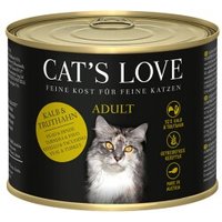 CAT'S LOVE Nassfutter Katze Adult Mix Kalb & Truthahn 12x200 g von Cat's Love