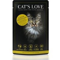 CAT'S LOVE Nassfutter Katze Adult in Gelee Mix Kalb & Truthahn mit Katzenminze & Leinöl 24x85 g von Cat's Love