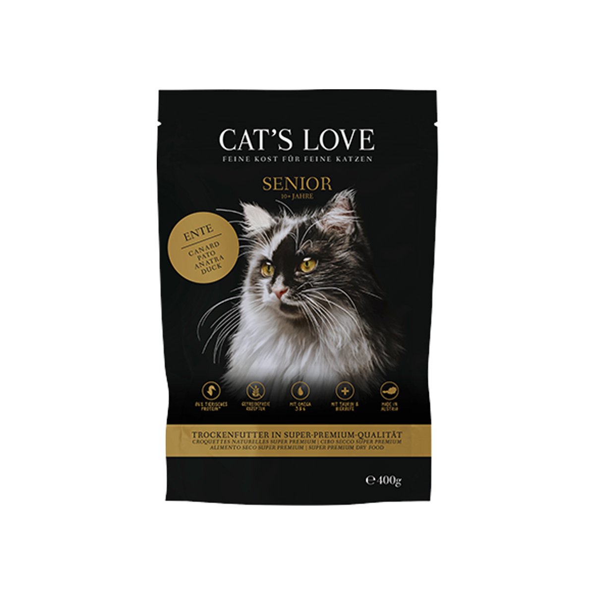 CAT'S LOVE Trocken Senior Ente 400g von Cat's Love