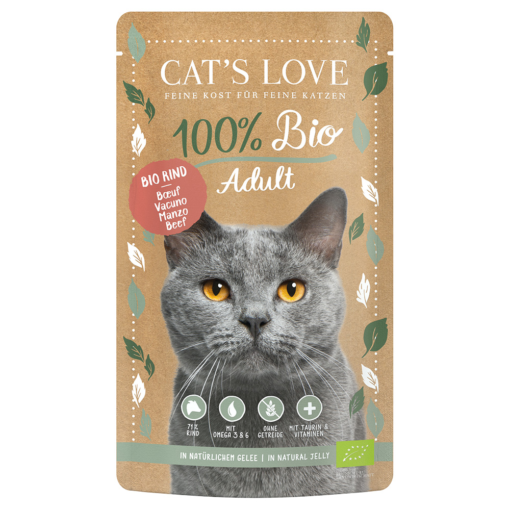 Cat's Love Bio 6 x 100 g - Bio-Rind von Cat's Love