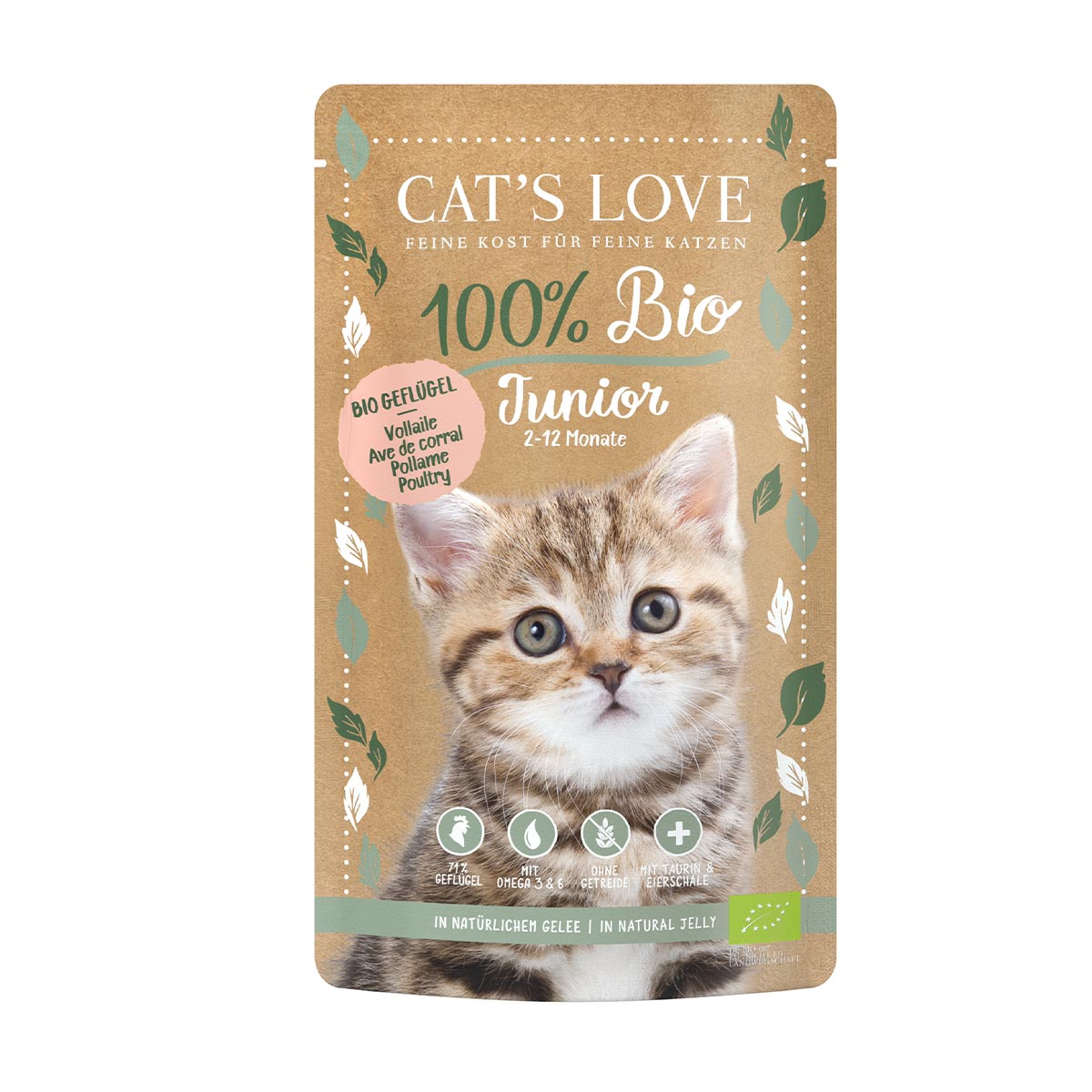 Cat's Love JUNIOR BIO Geflügel 6x100g von Cat's Love