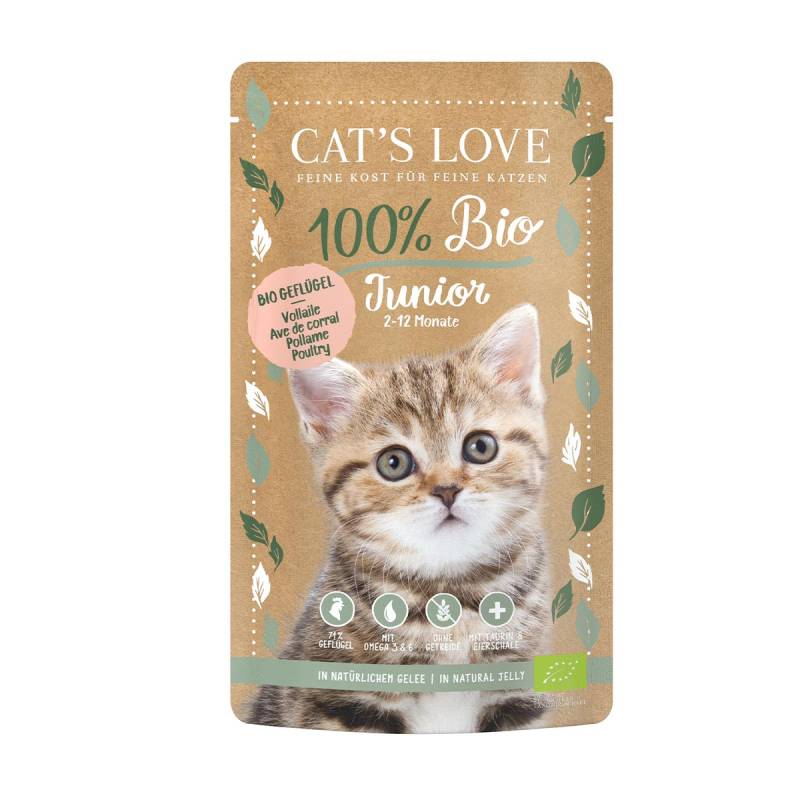 Cat's Love JUNIOR BIO Geflügel 6x100g von Cat's Love