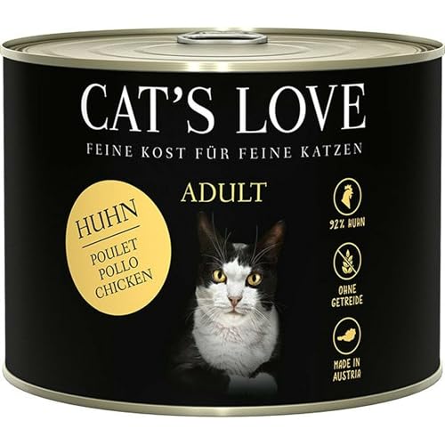 Cat's Love – Komplettfutter ohne Getreide, Huhn für Katzen, 200 g von Cat's Love