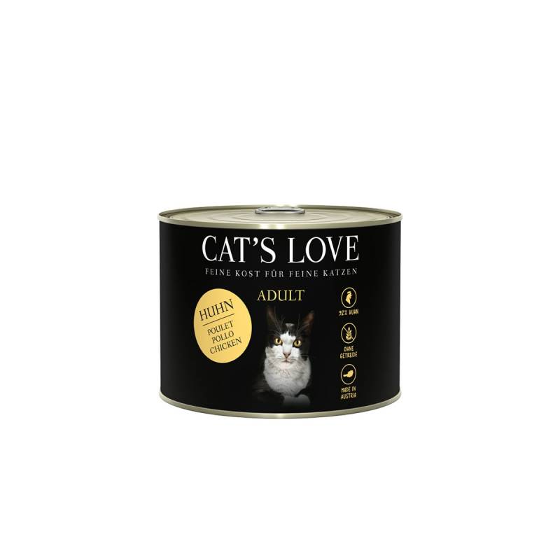 Cat's Love Nassfutter Huhn Pur mit Leinöl und Brennnessel 200g von Cat's Love