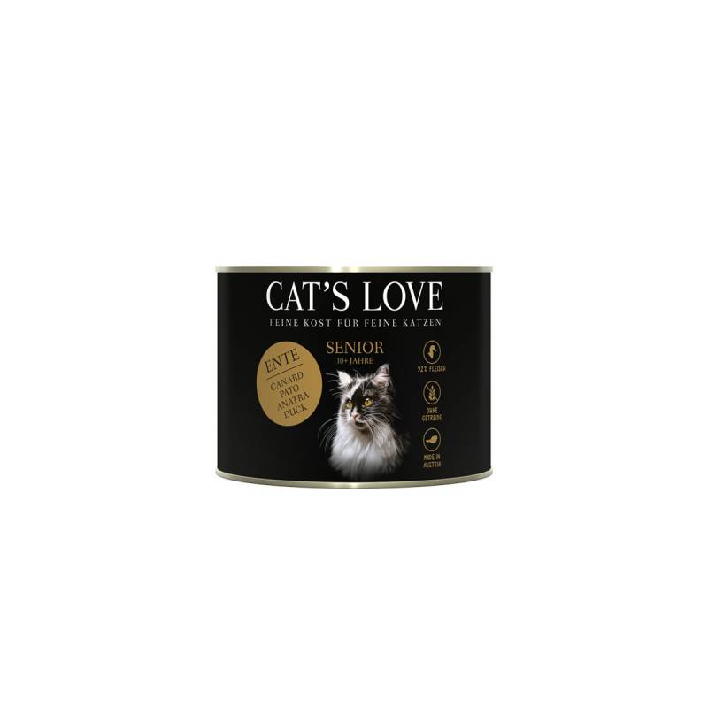 Cat's Love Nassfutter Senior Ente 6x200g von Cat's Love