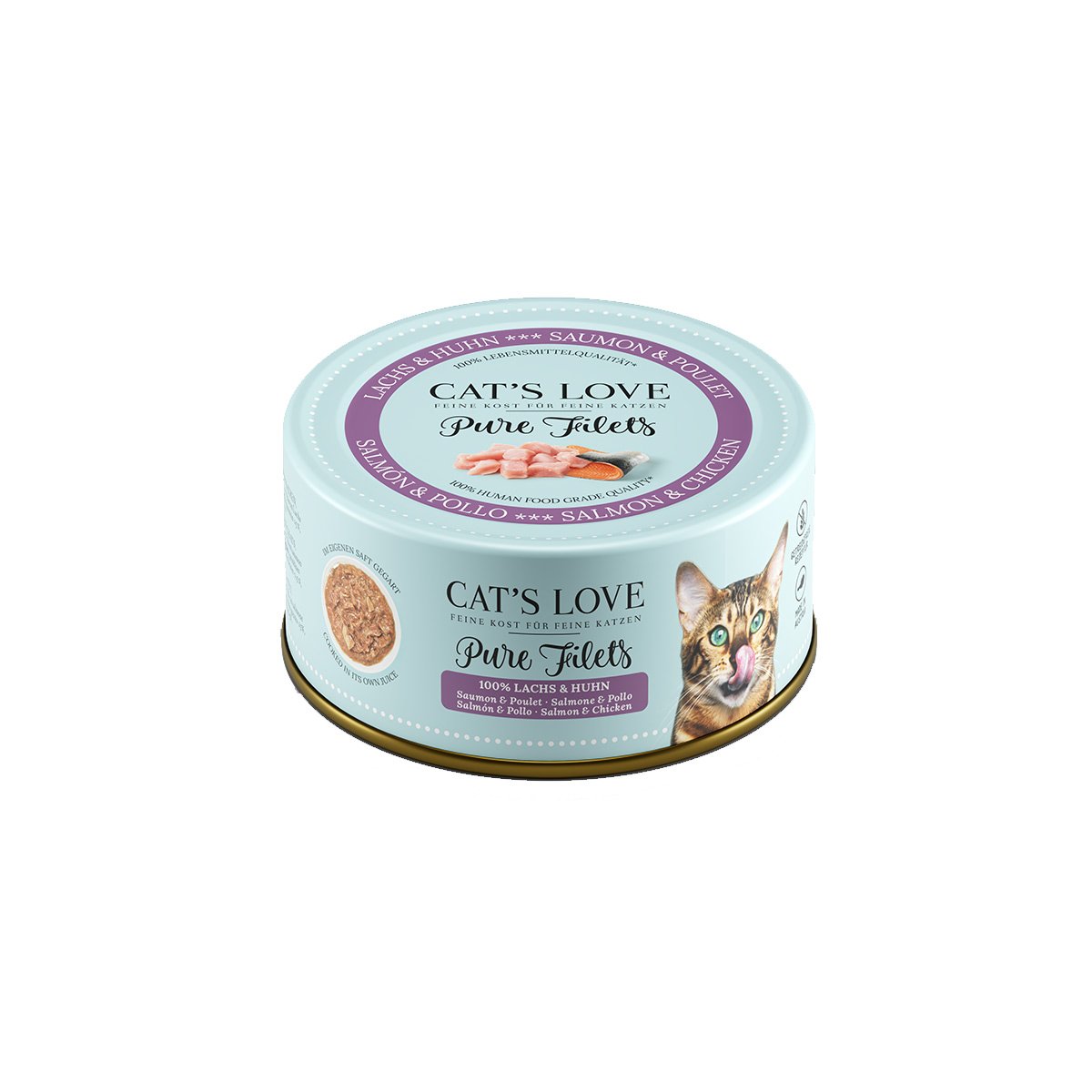 Cat's Love Pure Filets Huhn & Lachs 6x100g von Cat's Love