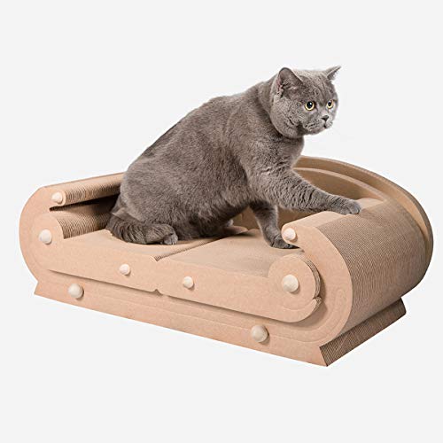 Kratzpappe Henry Kratzbrett Kratzkarton Katzensofa Kratzsofa Kratzbett Katzen XXL von CatAmore