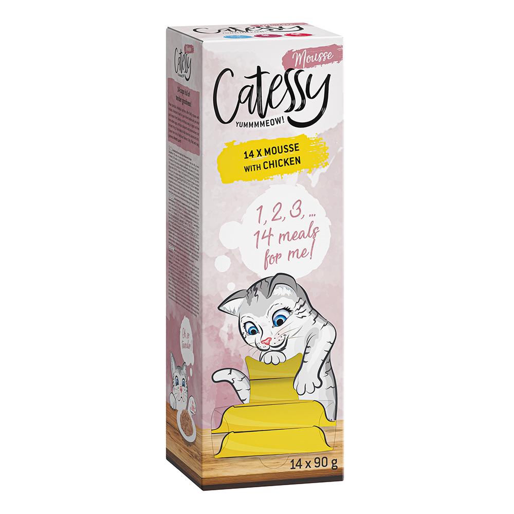 Catessy Mousse Schälchen 14 x 90 g - mit Huhn von Catessy