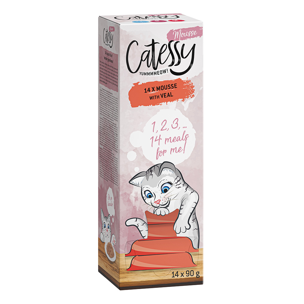 Catessy Mousse Schälchen 14 x 90 g 2 + 1 GRATIS! - mit Kalb von Catessy