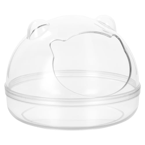 Hamster Sand Badezimmer, Hamstertoilette Hamster Sand, Badezimmer Sandkasten Toilette Hamster, Hamstersandkasten Transparente, Hamster Trockenbad Container für Meerschweinchen Mäuse Gerbils (L) von Catime