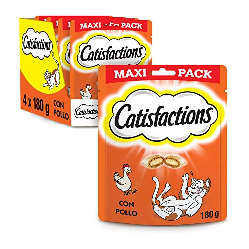 CATISFACTIONS Maxi Leckereien mit Huhn für Katzen und Kätzchen, 4 Beutel à 180 g von Catisfactions