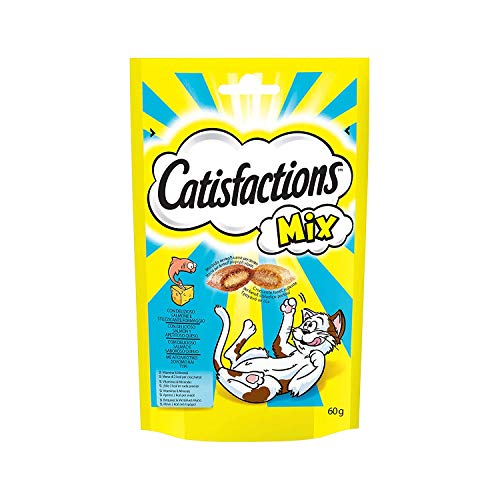 Catisfactions Cat-Preise, gemischter Käse- und Lachsgeschmack (6 x 60g-Packung) von Catisfactions