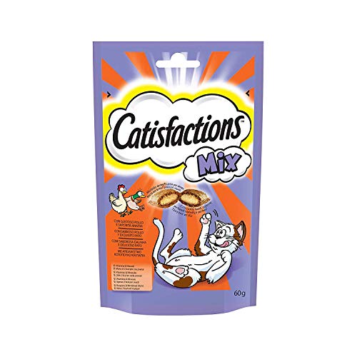 Catisfactions Awards für Katzen, Mischgeschmack von Hühnchen und Enten (Packung von 6 x 60g) von Catisfactions